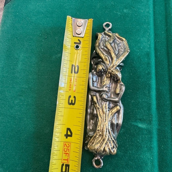 Yaakov Heller and Adam and Eve 925 Silver 2 tone Tree of Life Mezuzah - Picture 4 of 5